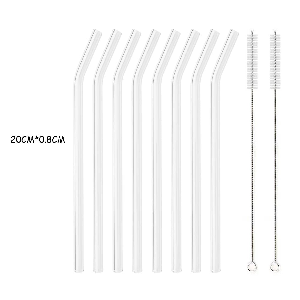 Reusable Eco Friendly Glass Straw Set
