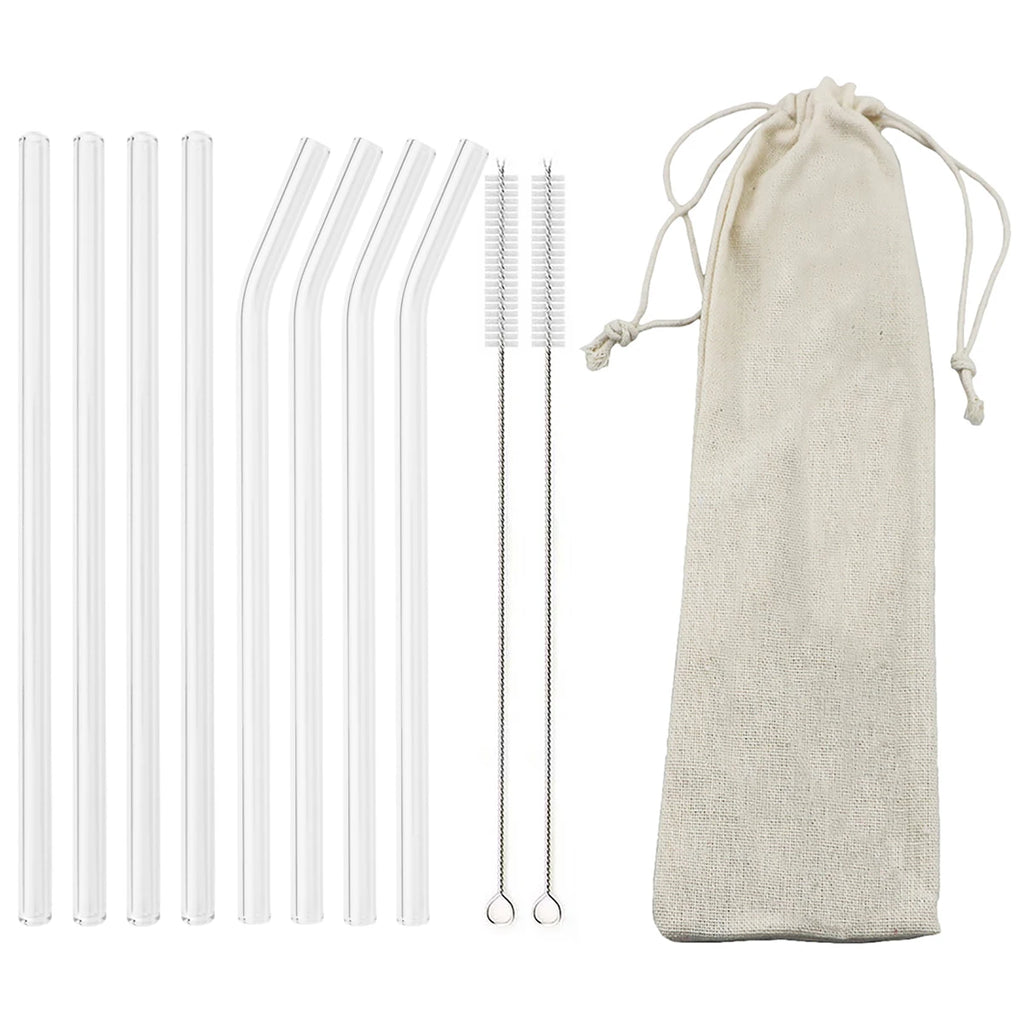 Reusable Eco Friendly Glass Straw Set
