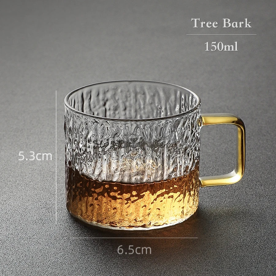 150ML Small Beautiful Heat-resistant Borosilicate Clear Espresso Glass Cup Coffee Mug Tumbler Chinese Kungfu Hot Tea Cup Teacup