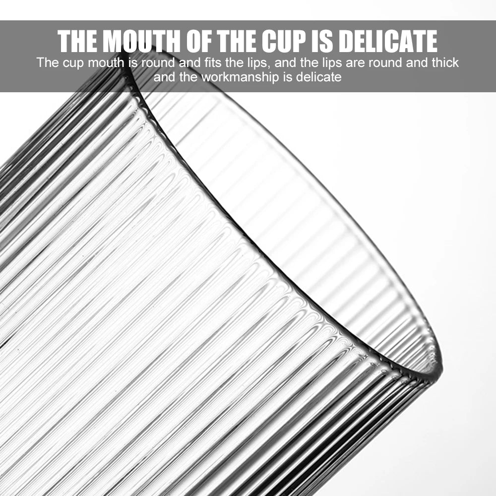 Vertical Glass Cup Transparent Beer Whisky Coffee Mug Juice Drink Heat-Resistant Teacup For Kitchen Drinkware Supply