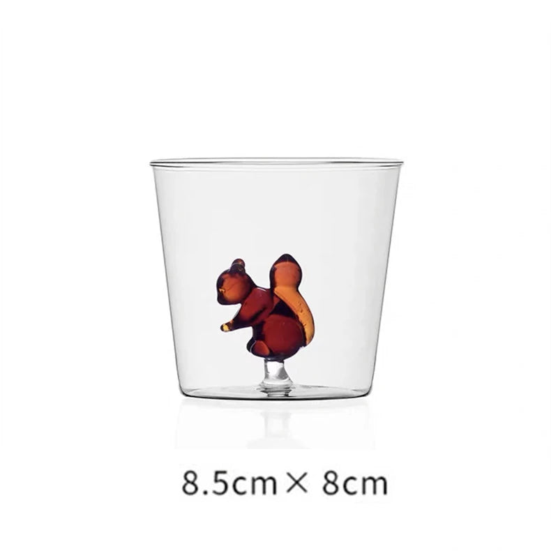 3D Creative Handmade Bubble Glass Cup Three-Dimensional Animal Plant Shape Coffee Milk Drink Cute Transparent Glass Cup,Gift