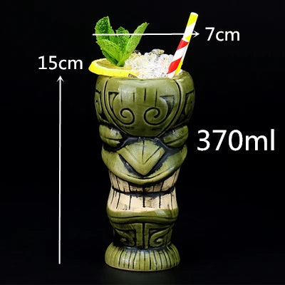 660ml Hawaii Tiki Mugs Cocktail Cup Beer Beverage Mug Wine Mug Ceramic Tiki Mugs