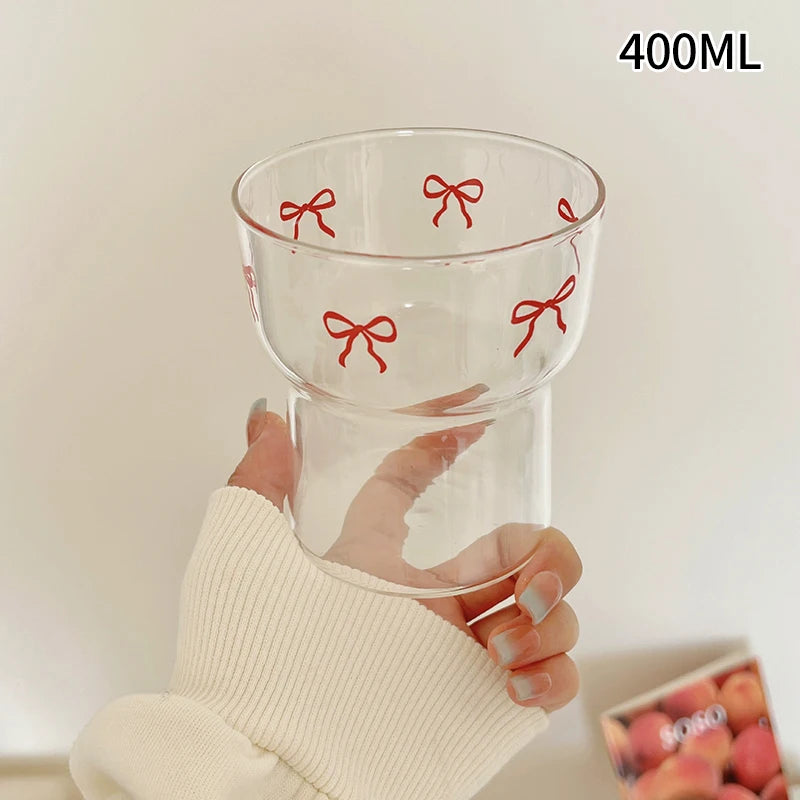 Wave Shape Glass Cup Heat-resistant Tumbler Beverage Glasses Transparent Drinking Glasses for Juice Coffee Cocktail 350-550ml