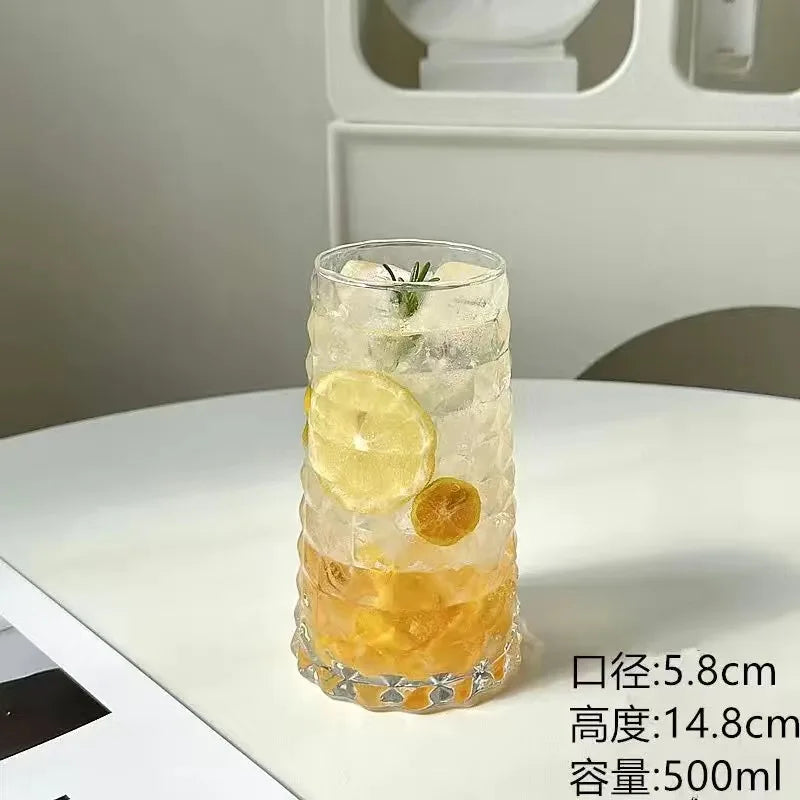 High Appearance Level Juice Glass, Clear Glass, Americano Cup Wine Glass, Instagram Fan, Influencer Niche, 401-500ml