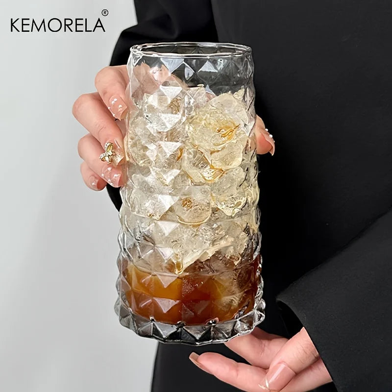 KEMORELA INS 500ML Iced American Coffee Cup Very Suitable for - Whisky Diamond Mug Tea Cup Juice Glass Milk Water Cup Drinkware
