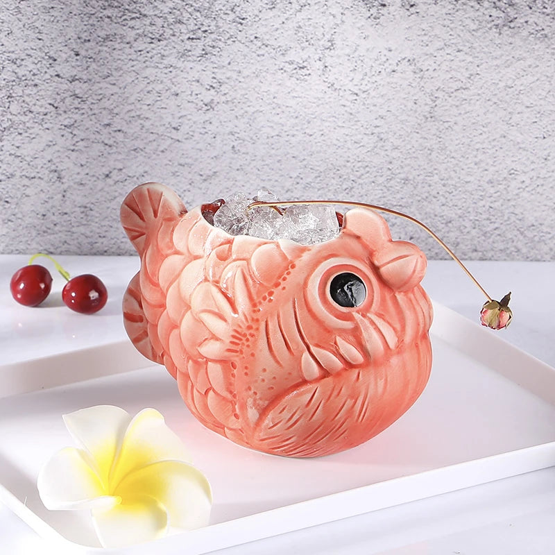 660ml Hawaii Tiki Mugs Cocktail Cup Beer Beverage Mug Wine Mug Ceramic Tiki Mugs