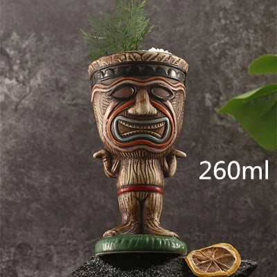 660ml Hawaii Tiki Mugs Cocktail Cup Beer Beverage Mug Wine Mug Ceramic Tiki Mugs
