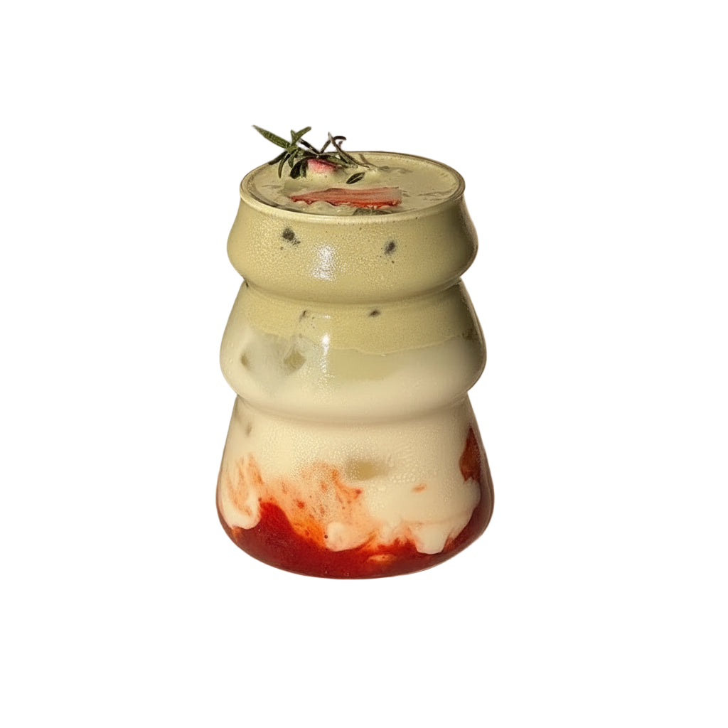 Vertical Stripe Glass Cup