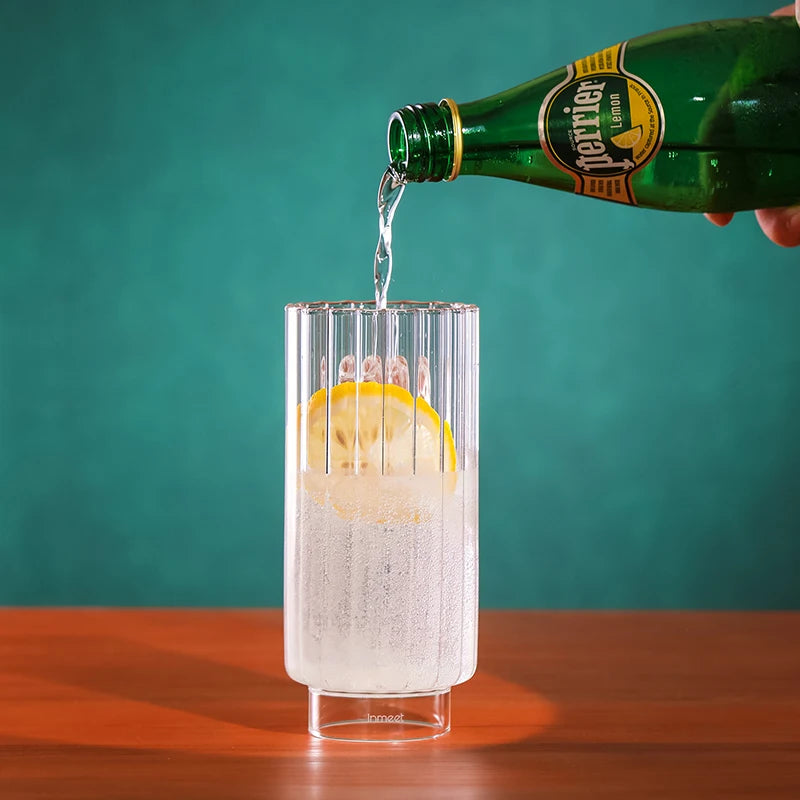 Inmeet Collins Glass/Cocktail Glass/Barware/Juice Cup/High Borosilicate Glass Cup/Long Drink Cocktail Glass