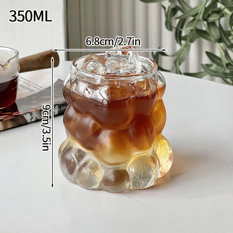 Japanese Glass Cup Transparent Mug Cup Ins Water Cup Drinking Coffee Juice Milk Cups Kitchen Accessory Water Glass