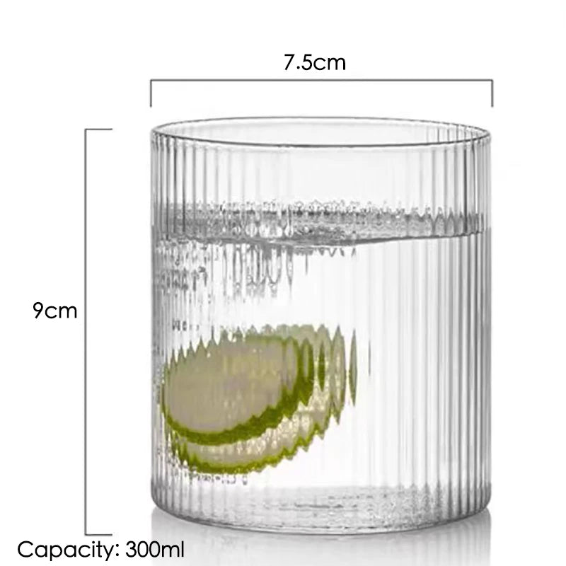 6PCS Extra Light Ripple Whisky Glasses, Water Glass, Juice Glass, Water Cup Set of 6