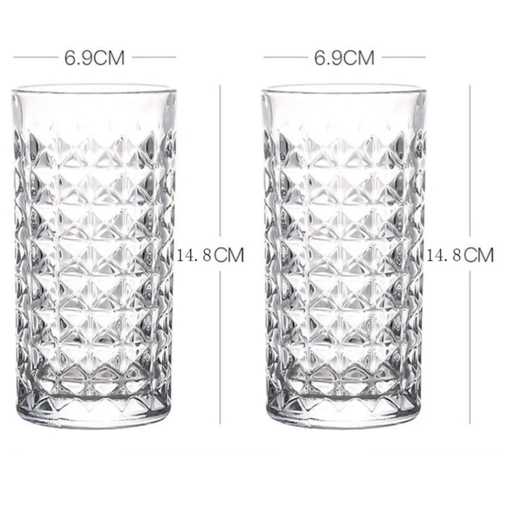 Creative Glass Cups European-style Heat-resistant Drinking Cups Transparent Tea Brewing Cups Milk Breakfast Juice Cups Beer Mugs