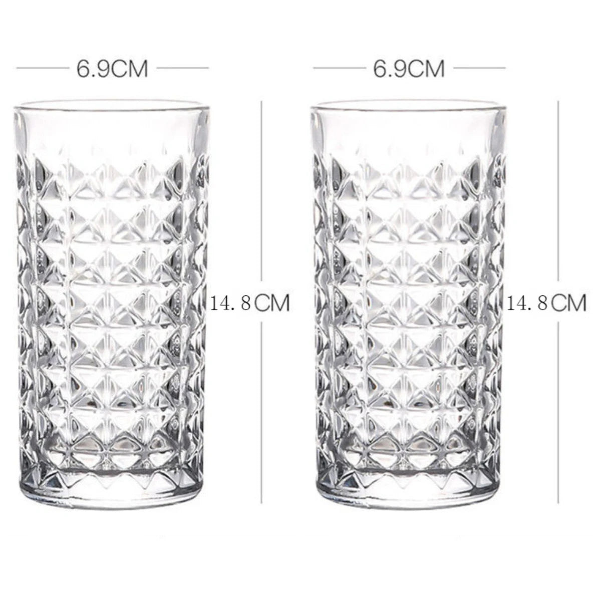 Creative Glass Cups European-style Heat-resistant Drinking Cups Transparent Tea Brewing Cups Milk Breakfast Juice Cups Beer Mugs