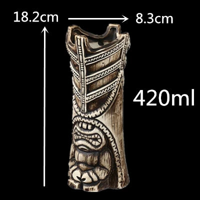 660ml Hawaii Tiki Mugs Cocktail Cup Beer Beverage Mug Wine Mug Ceramic Tiki Mugs