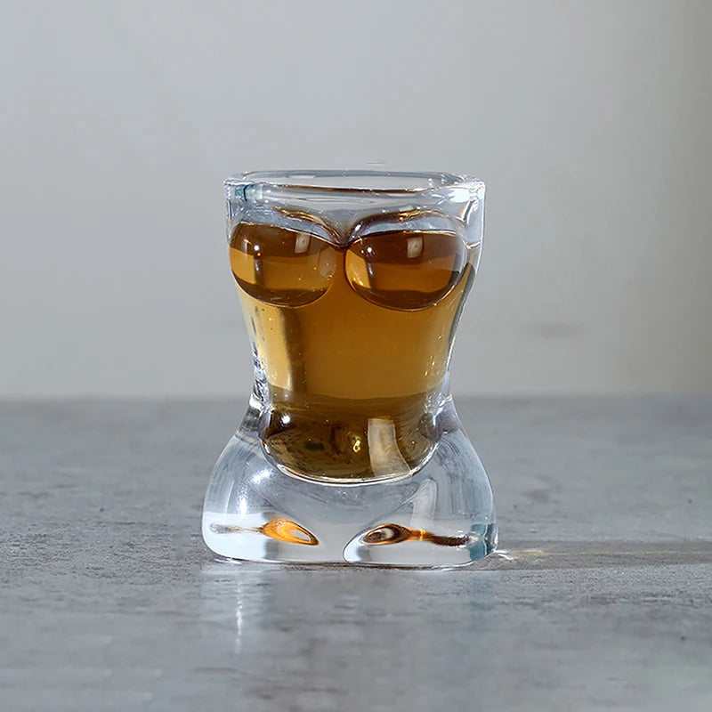 1PC New Unique Beer Cup Funny Men Women Body Shaped Transparent Wine Glass Bar Drinkware Cocktail Mug Coffee Juice Teacup