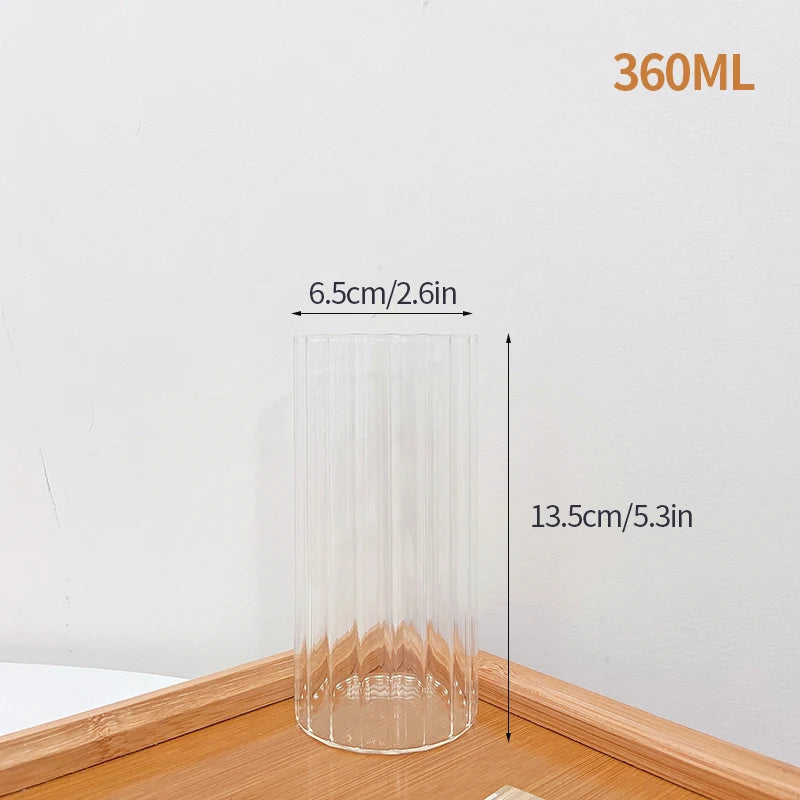 Japanese Glass Cup Transparent Mug Cup Ins Water Cup Drinking Coffee Juice Milk Cups Kitchen Accessory Water Glass