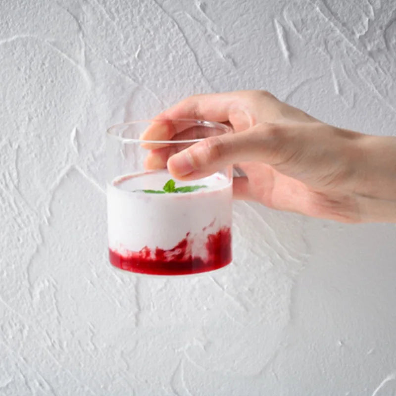 280/400ml Nordic Transparent Ins Coffee Mug Whiskey Glass Water Milk Cold Drink Wine Glasses Drinkware Tea Cup Yogurt Container