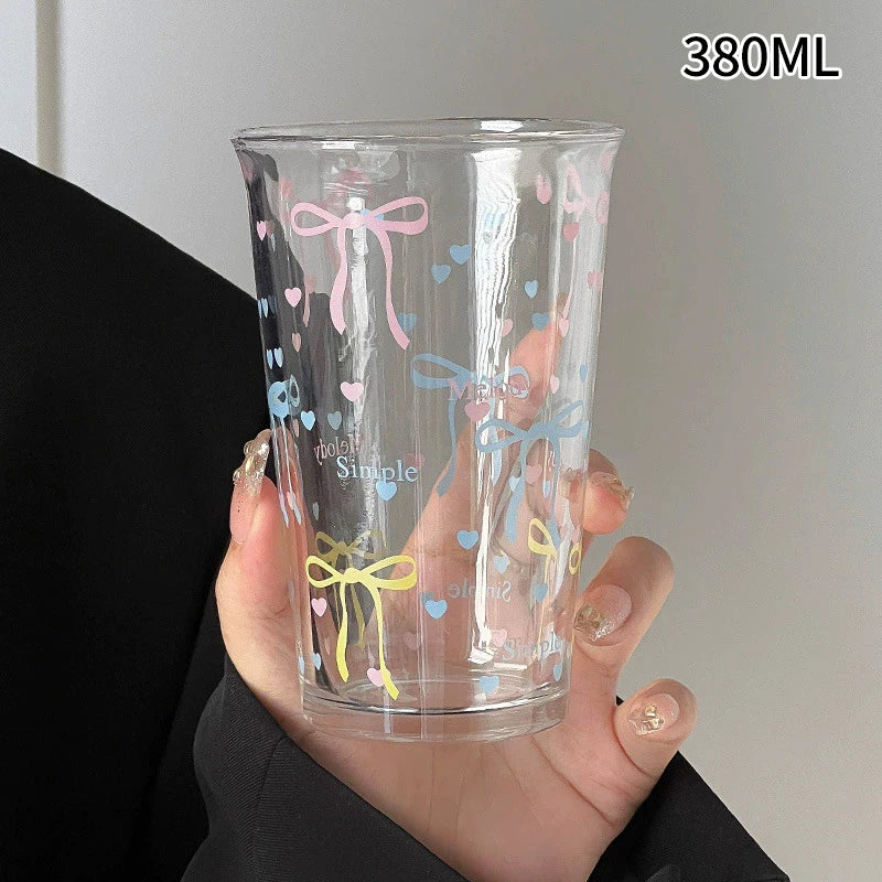 Wave Shape Glass Cup Heat-resistant Tumbler Beverage Glasses Transparent Drinking Glasses for Juice Coffee Cocktail 350-550ml