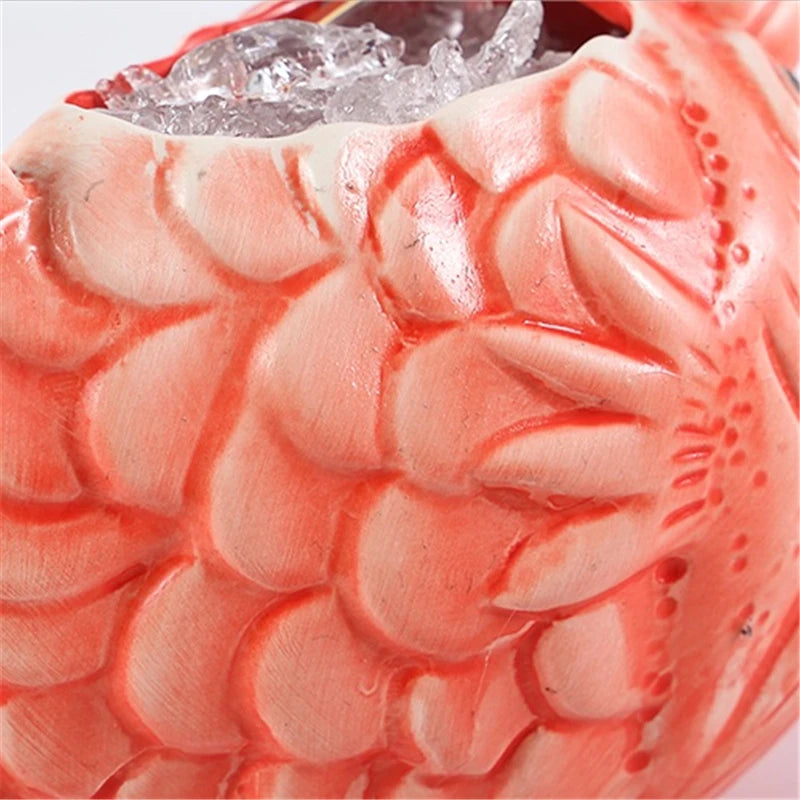 660ml Hawaii Tiki Mugs Cocktail Cup Beer Beverage Mug Wine Mug Ceramic Tiki Mugs