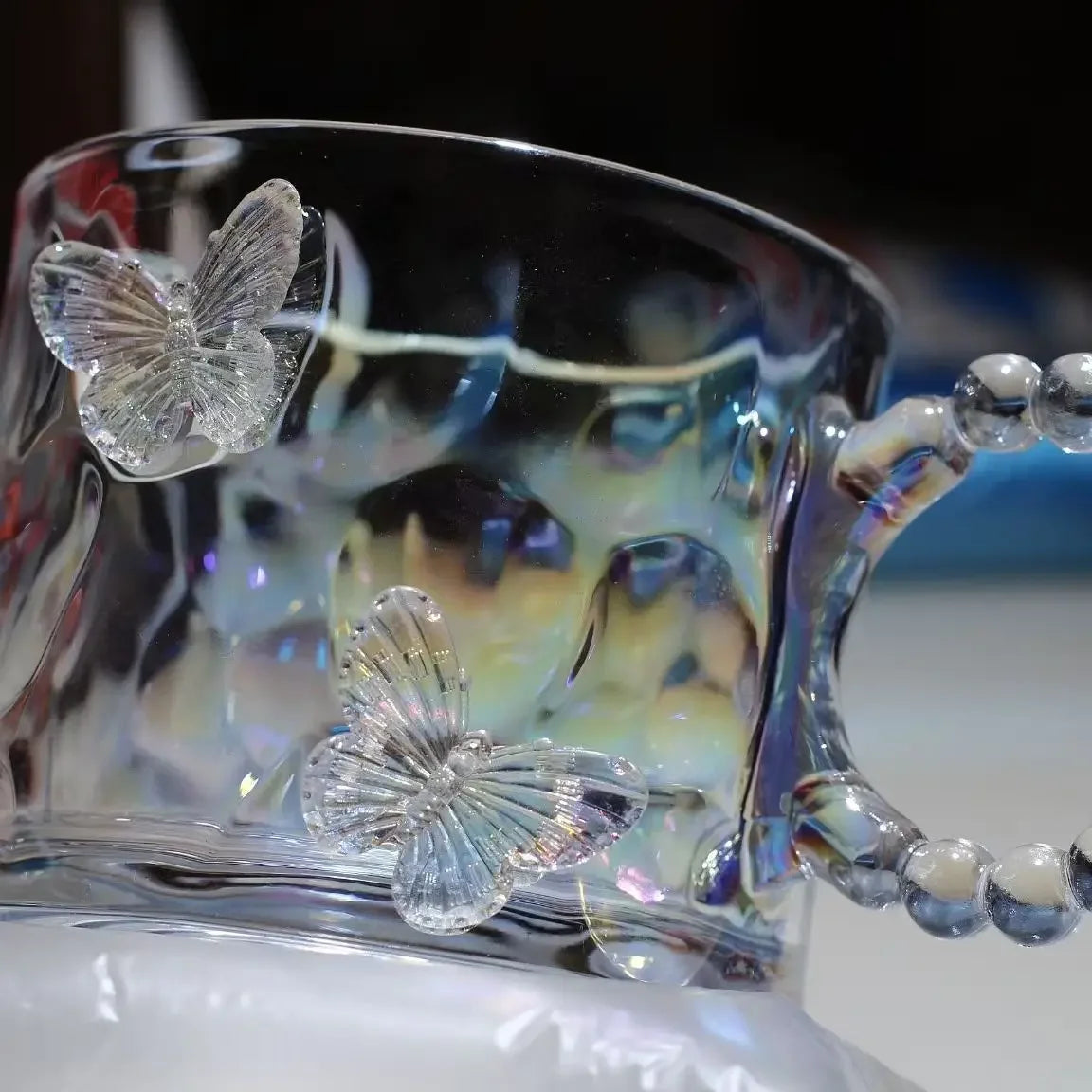 Bow Shaped Glass, Water Cup, High-value Household Cold Drink, Juice Cute Milk Coffee Cups Glassware