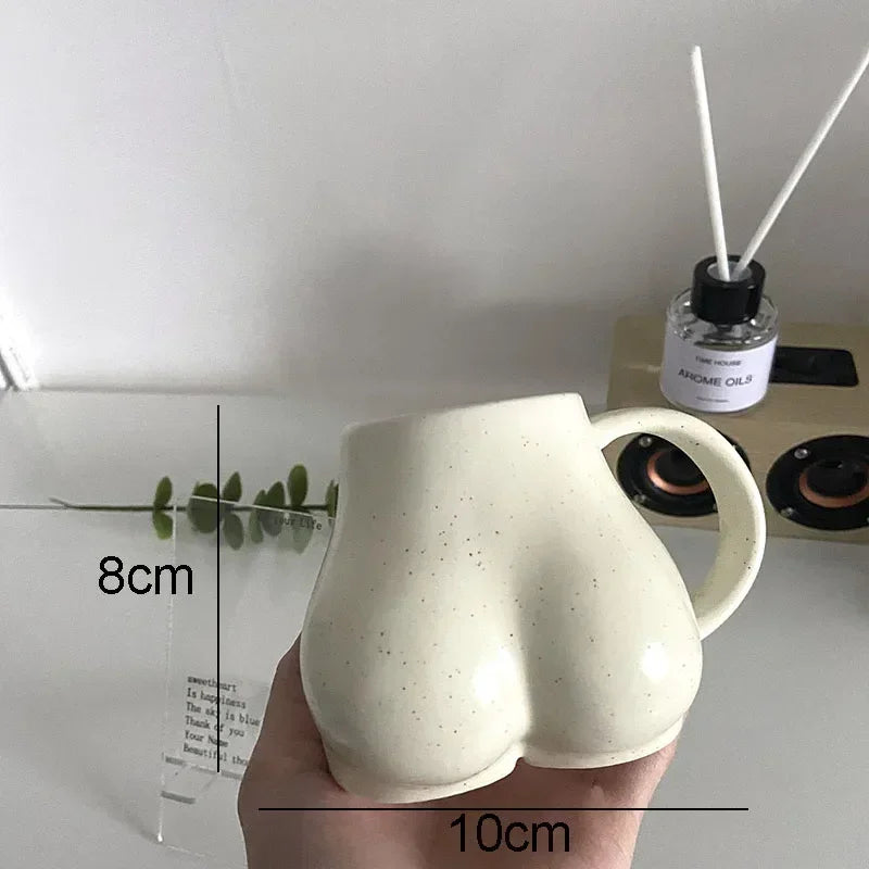 Creativity Butt Decorative Coffee Mugs Ceramic Cup Heat Resistant Portable Wine Glass Travel Porcelain Mug 250ml Juice Cup