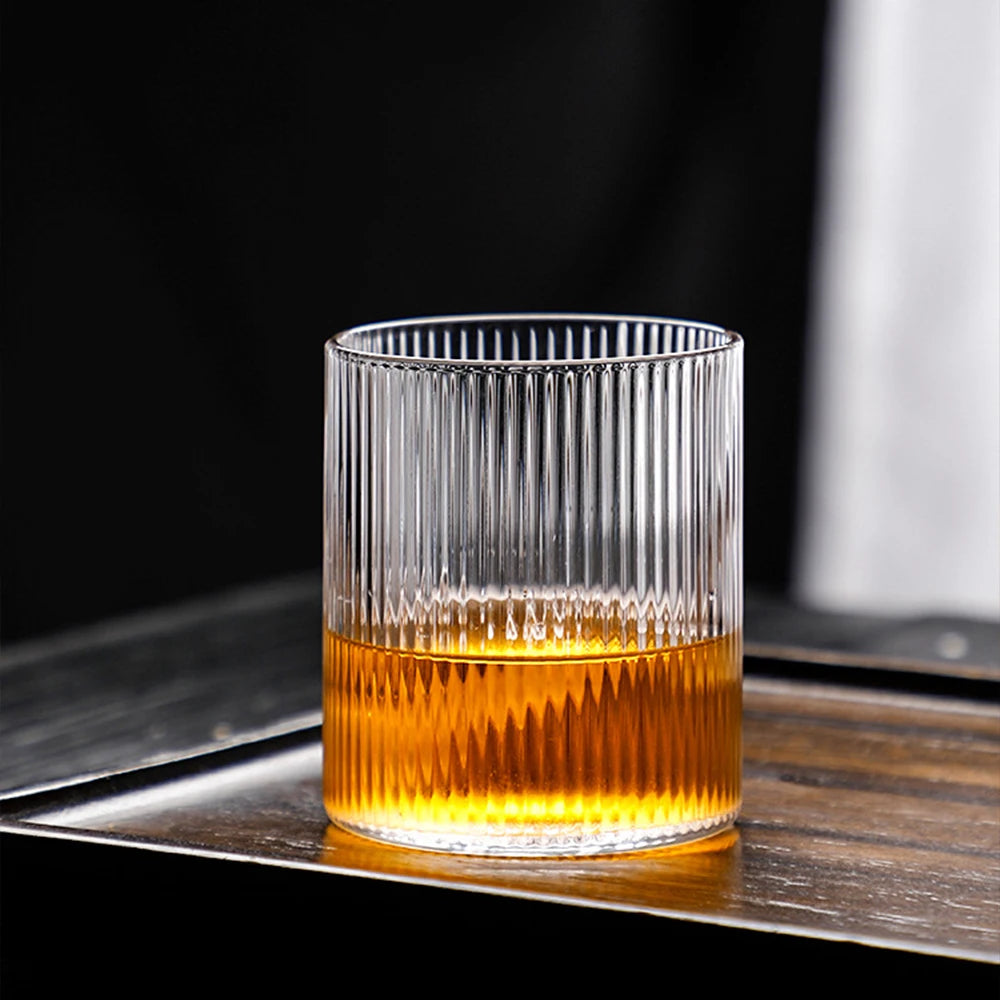 Vertical Glass Cup Transparent Beer Whisky Coffee Mug Juice Drink Heat-Resistant Teacup For Kitchen Drinkware Supply