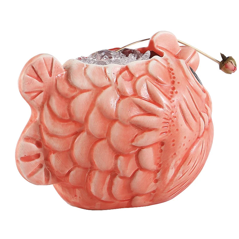 660ml Hawaii Tiki Mugs Cocktail Cup Beer Beverage Mug Wine Mug Ceramic Tiki Mugs