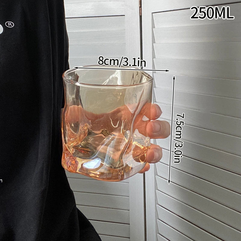 Japanese Glass Cup Transparent Mug Cup Ins Water Cup Drinking Coffee Juice Milk Cups Kitchen Accessory Water Glass