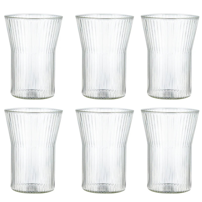 6PCS Extra Light Ripple Whisky Glasses, Water Glass, Juice Glass, Water Cup Set of 6