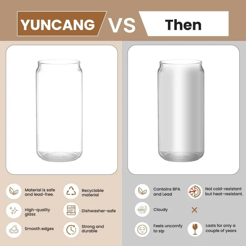 Glass with Wooden Lid and Straw