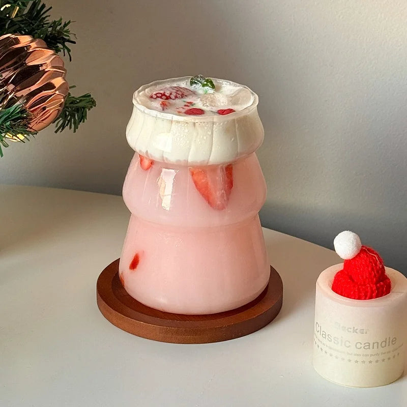 Vertical Stripe Glass Cup