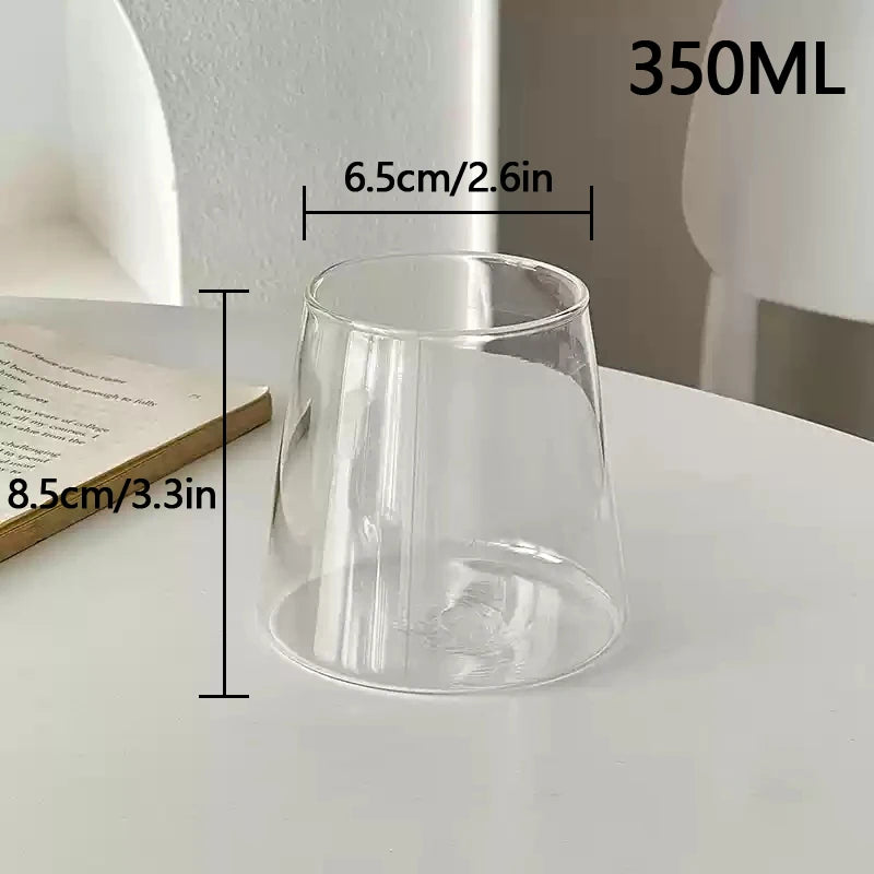 Japanese Glass Cup Transparent Mug Cup Ins Water Cup Drinking Coffee Juice Milk Cups Kitchen Accessory Water Glass