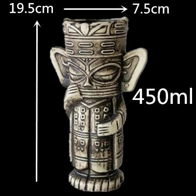 660ml Hawaii Tiki Mugs Cocktail Cup Beer Beverage Mug Wine Mug Ceramic Tiki Mugs