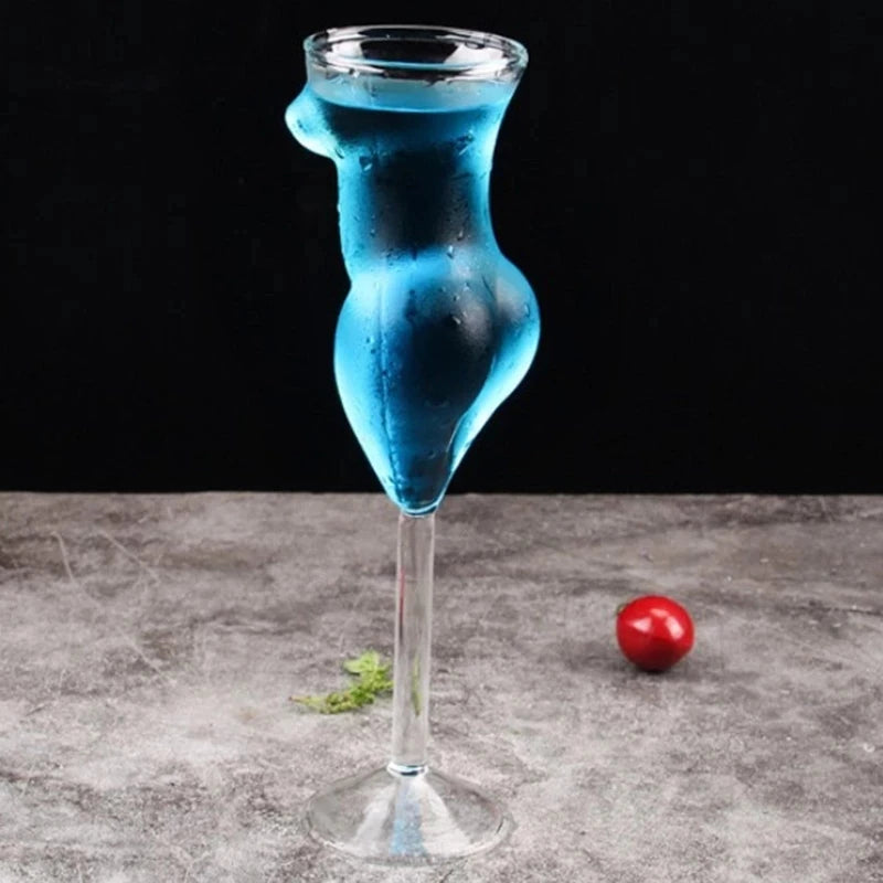 Naked Girl Body Shape Wine Glass Cup Creative Transparent Body Champagne Glass Cups Borosilicate Female Goblet For Night Bar