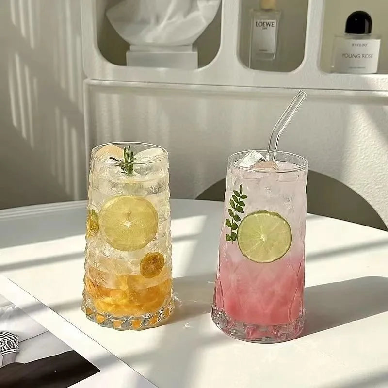 High Appearance Level Juice Glass, Clear Glass, Americano Cup Wine Glass, Instagram Fan, Influencer Niche, 401-500ml