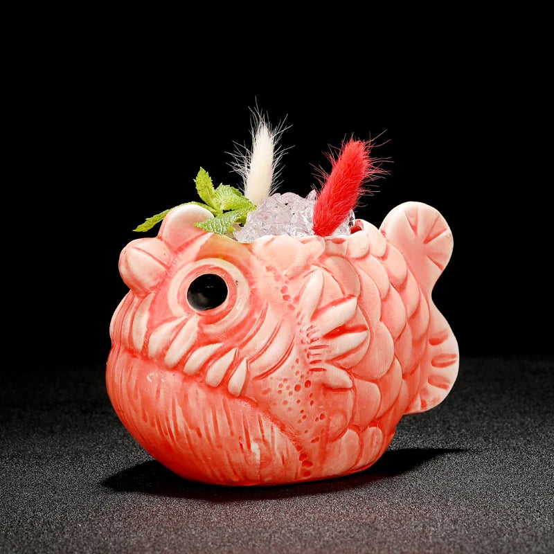 660ml Hawaii Tiki Mugs Cocktail Cup Beer Beverage Mug Wine Mug Ceramic Tiki Mugs