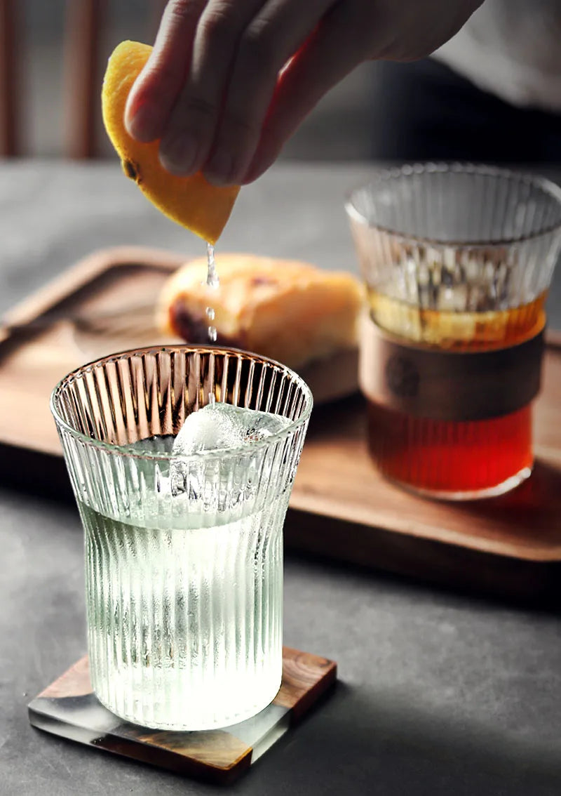 6PCS Extra Light Ripple Whisky Glasses, Water Glass, Juice Glass, Water Cup Set of 6