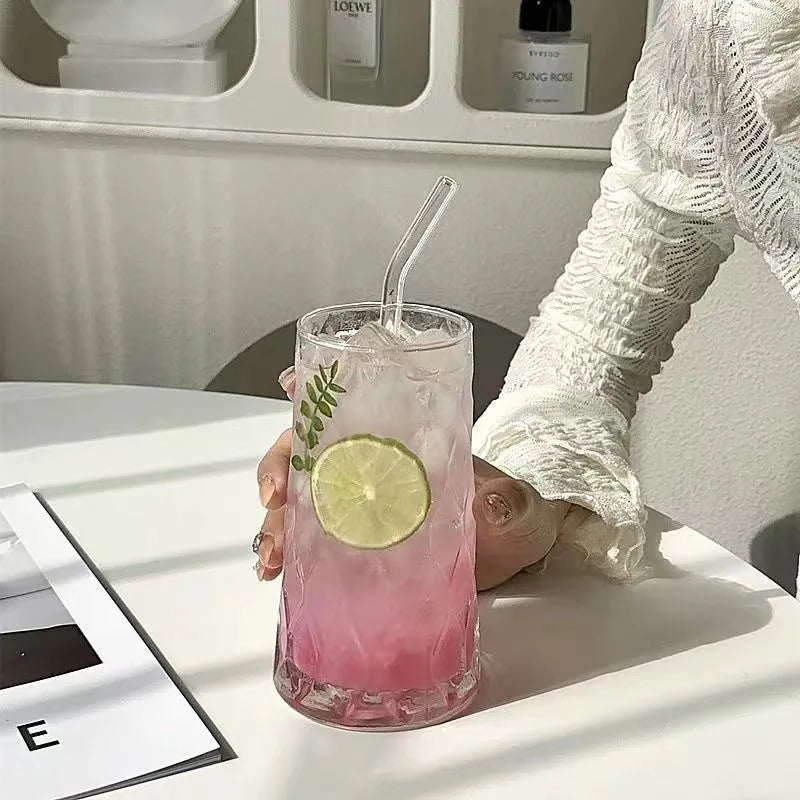 High Appearance Level Juice Glass, Clear Glass, Americano Cup Wine Glass, Instagram Fan, Influencer Niche, 401-500ml