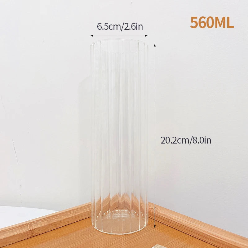 Japanese Glass Cup Transparent Mug Cup Ins Water Cup Drinking Coffee Juice Milk Cups Kitchen Accessory Water Glass