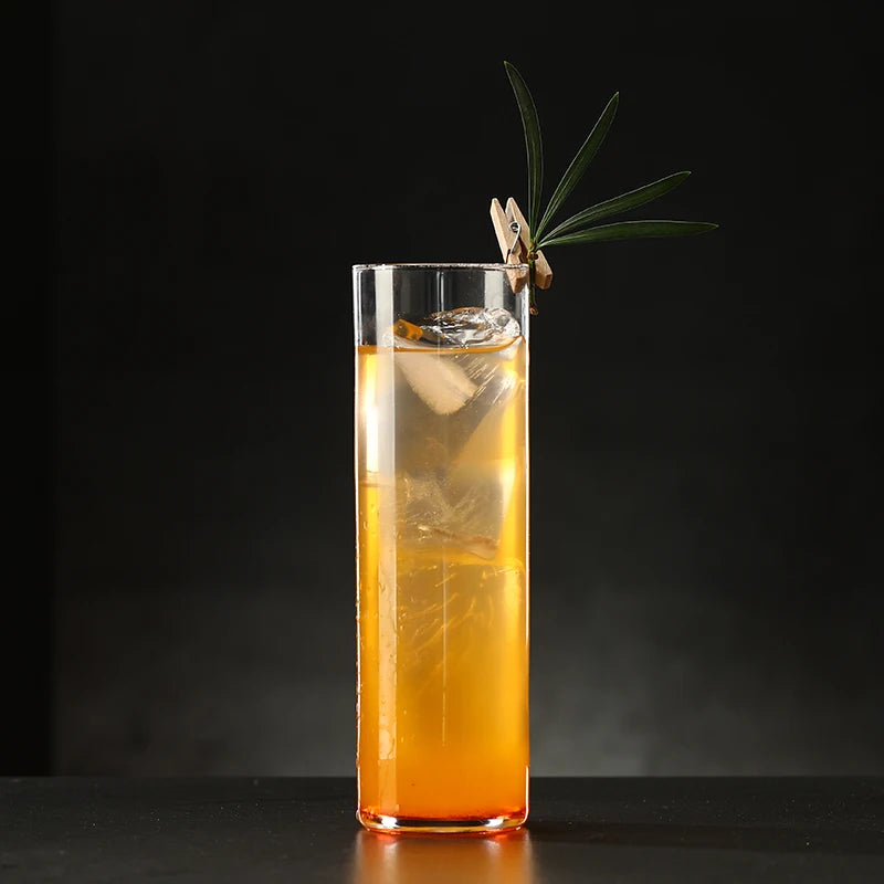 4PCS Extra Light Crystal Highball Glasses Barware Collins Tumbler for Water, Juice, Beer, and Cocktail Set of 4