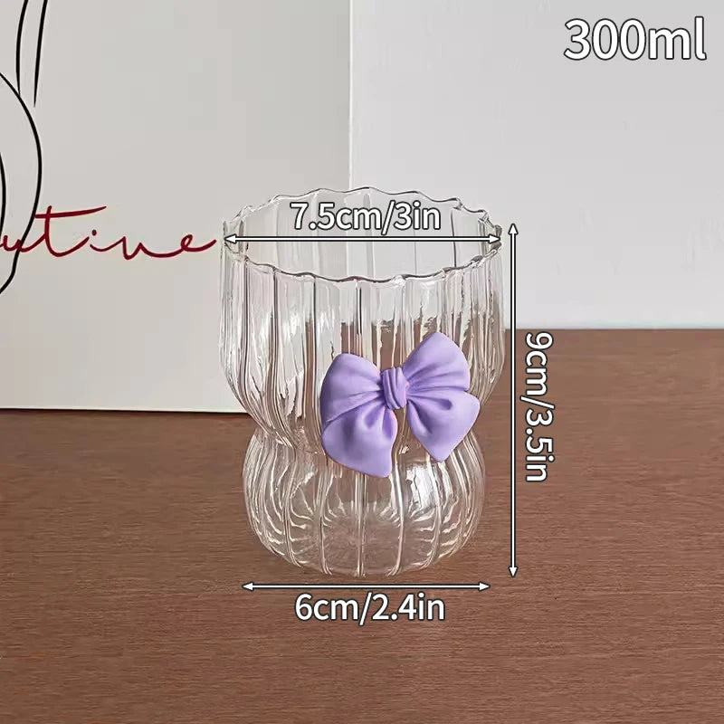 Glasses Cup Transparent Water Bottle Tumbler Whiskey Glass Drinkware Coffee Milk Juice Mug Cup Kitchen Accessory Stripe Cups 텀블러