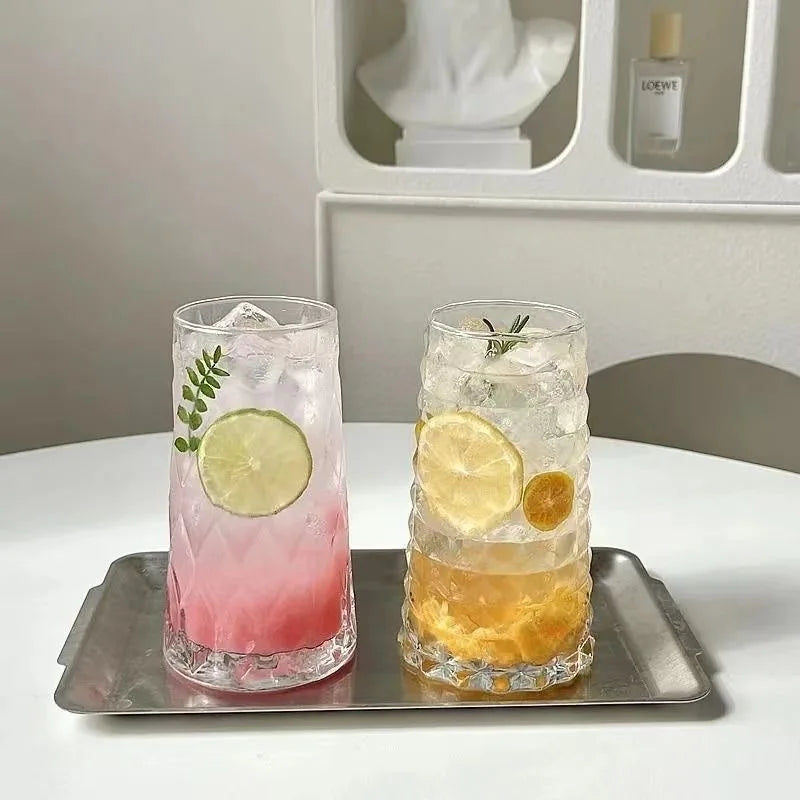 High Appearance Level Juice Glass, Clear Glass, Americano Cup Wine Glass, Instagram Fan, Influencer Niche, 401-500ml