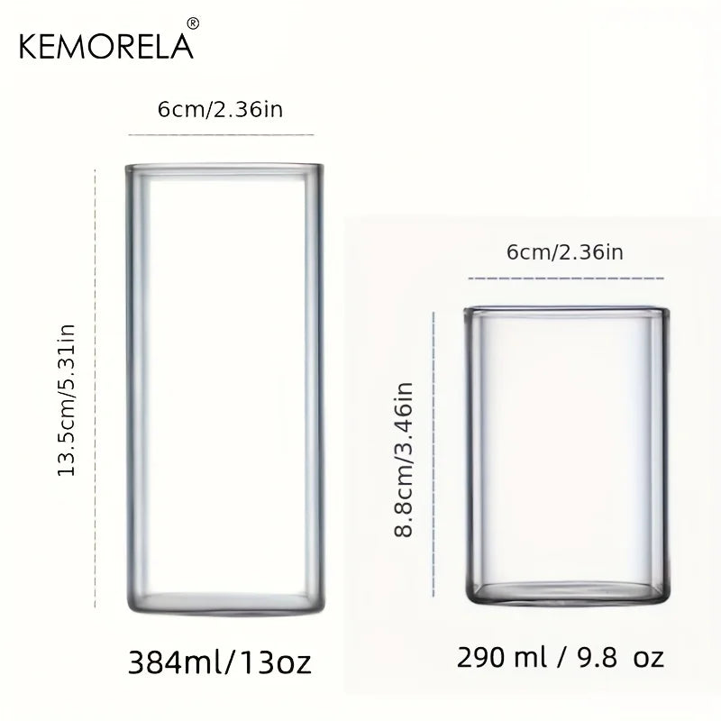 4pcs Drinking Glasses Cups 15oz/19oz Thin Highball Glasses Clear Tall Glass Cups For Water  Juice Beer  Drinks And Cocktail