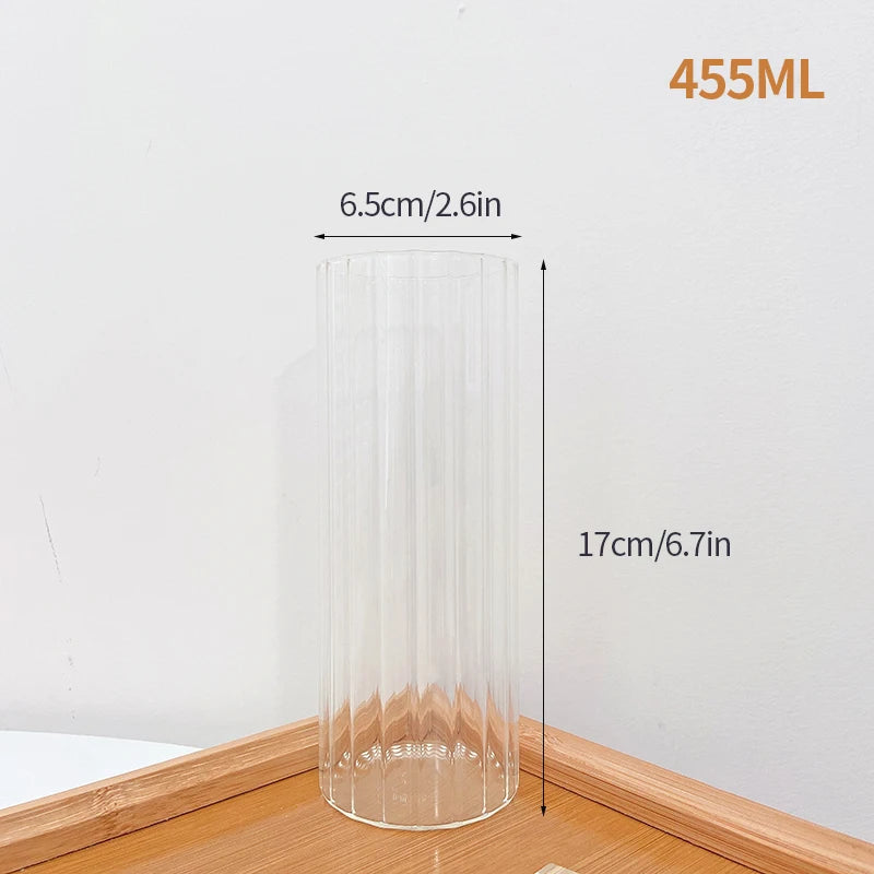 Japanese Glass Cup Transparent Mug Cup Ins Water Cup Drinking Coffee Juice Milk Cups Kitchen Accessory Water Glass
