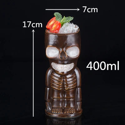 660ml Hawaii Tiki Mugs Cocktail Cup Beer Beverage Mug Wine Mug Ceramic Tiki Mugs