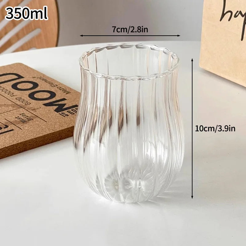 Vertical Stripe Glass Cup