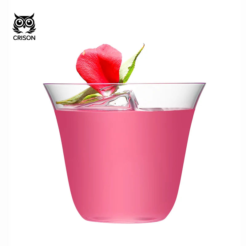 CRISON WK5105 Handmade Ultra-Thin Crystal Glass Japanese Style Whiskey Cocktail Glass Classical Design