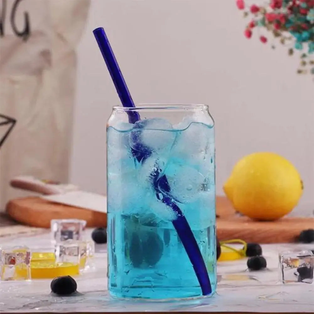 Creative Can Shape Tea Juice Milk Glass Cup Coffee Mug Wine Glass Drink Cup High Borosilicate Glass Drinkware Durable