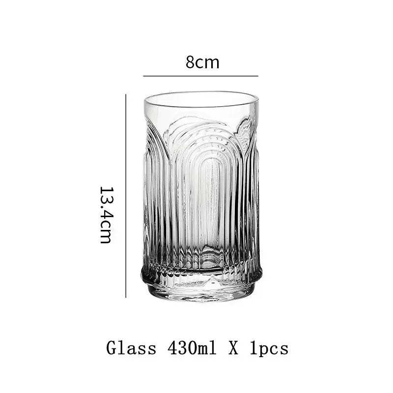 Niche Glass American Ice Latte Coffee Cup, Handmade, Small U Juice Cups, Water Mug, Drink Mugs, Simple New Style, Kawaii Wave